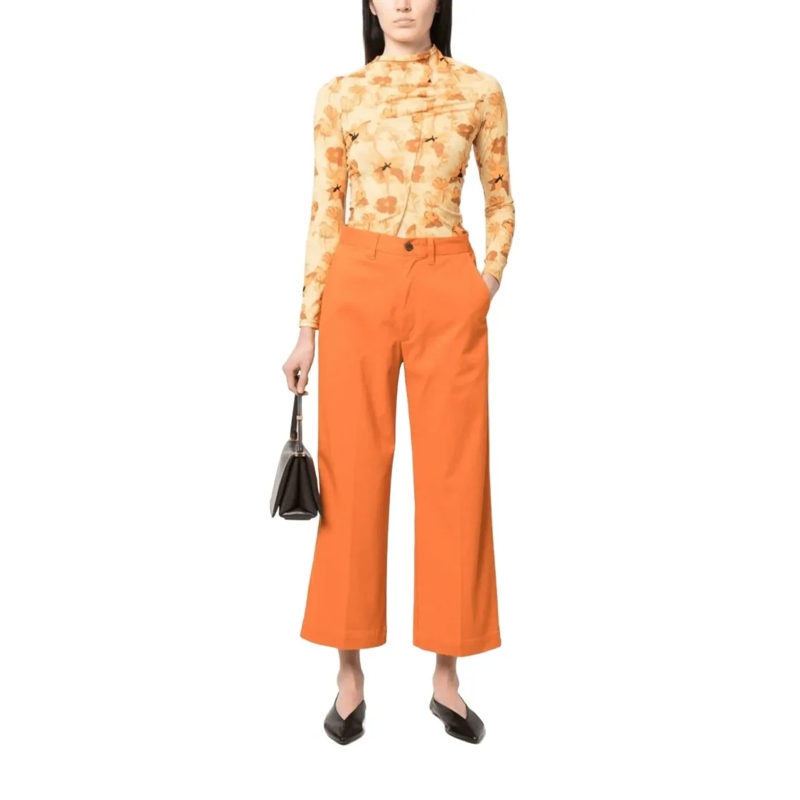 Polo Ralph Lauren  Wide Leg Orange Trousers Orange