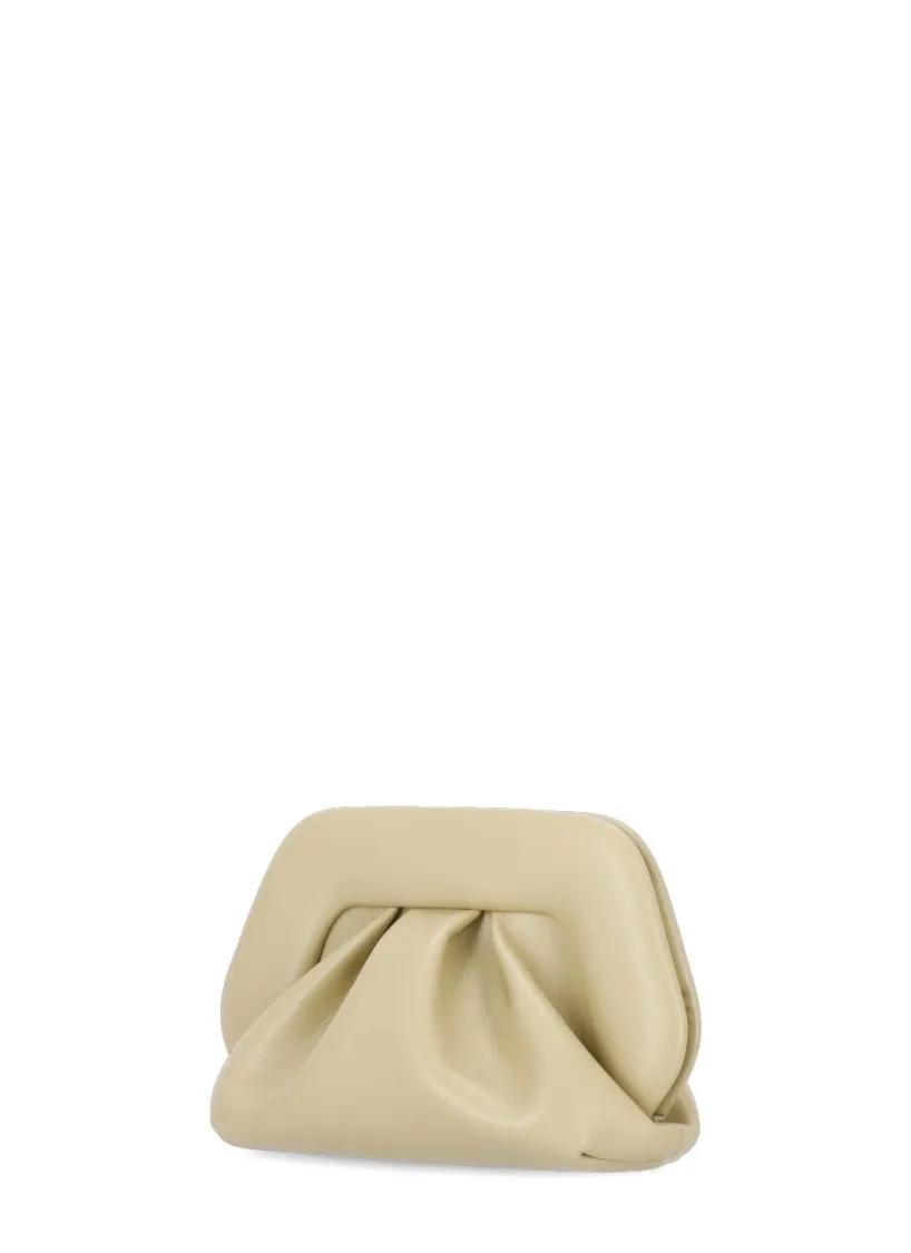 Themoirè Clutches Green Vegan Leather Gea Vegan Clutch Bag in groen