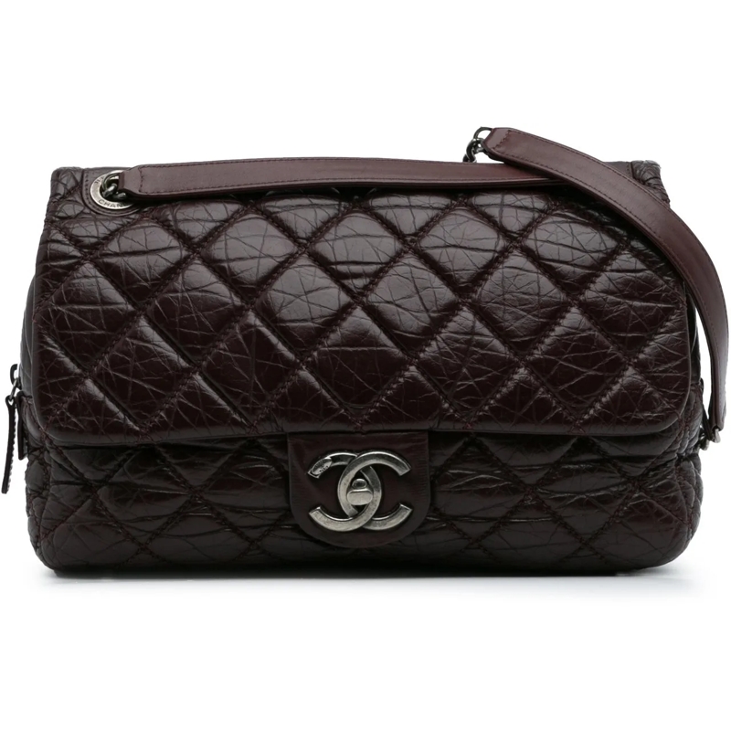 Chanel Sac à bandoulière Jumbo Quilted Aged Calfskin New Portobello Flap rot