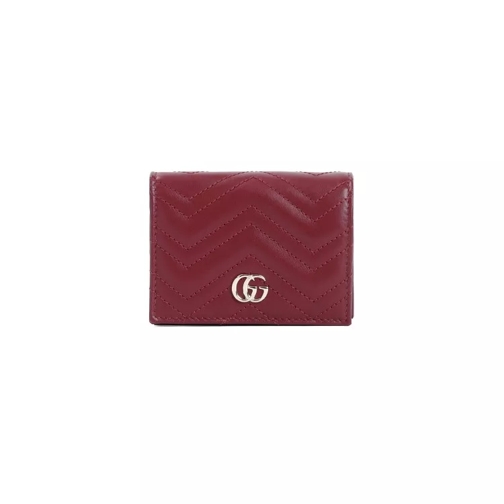 Gucci Gg Marmont 2.0 Credit Card Case Burgundy Bi-Fold Portemonnee