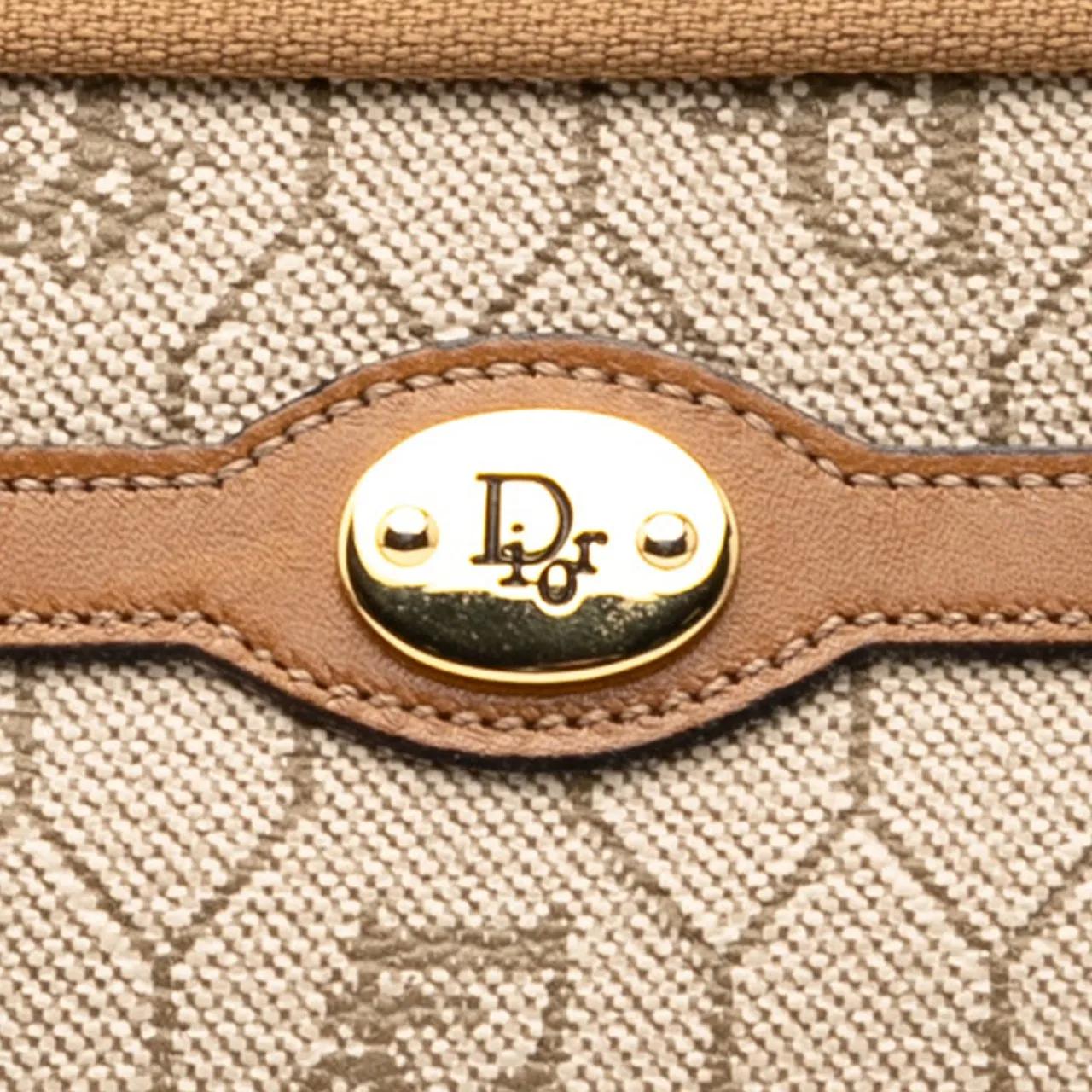 Thumbnail - Christian Dior Kosmetiktaschen - Honeycomb Coated Canvas Pouch - Gr. unisize - in Braun - für Damen