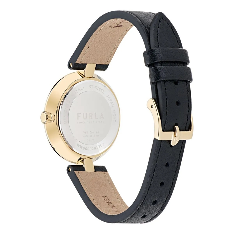 Furla Quarzuhr Quarz-Analoguhr Furla Logo Links schwarz(Image 5)
