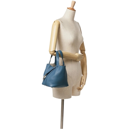 Hermès Fourre-tout 2016 Clemence Picotin Lock 22 blau (Image 14)