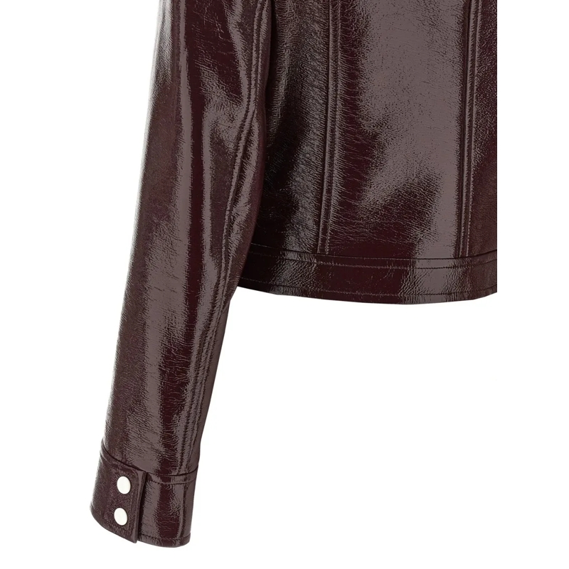 Courrèges Übergangsjacke Blouson Reedition Vinyl Dunkelrot(Image 5)
