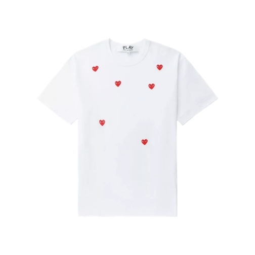 Comme des Garcons Play Scattered Hearts T-Shirt white white 
