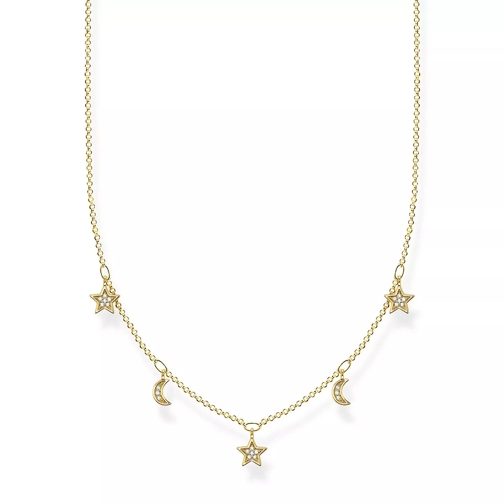 Thomas Sabo Necklace Moon & Stars Pearl White Mittellange Halskette