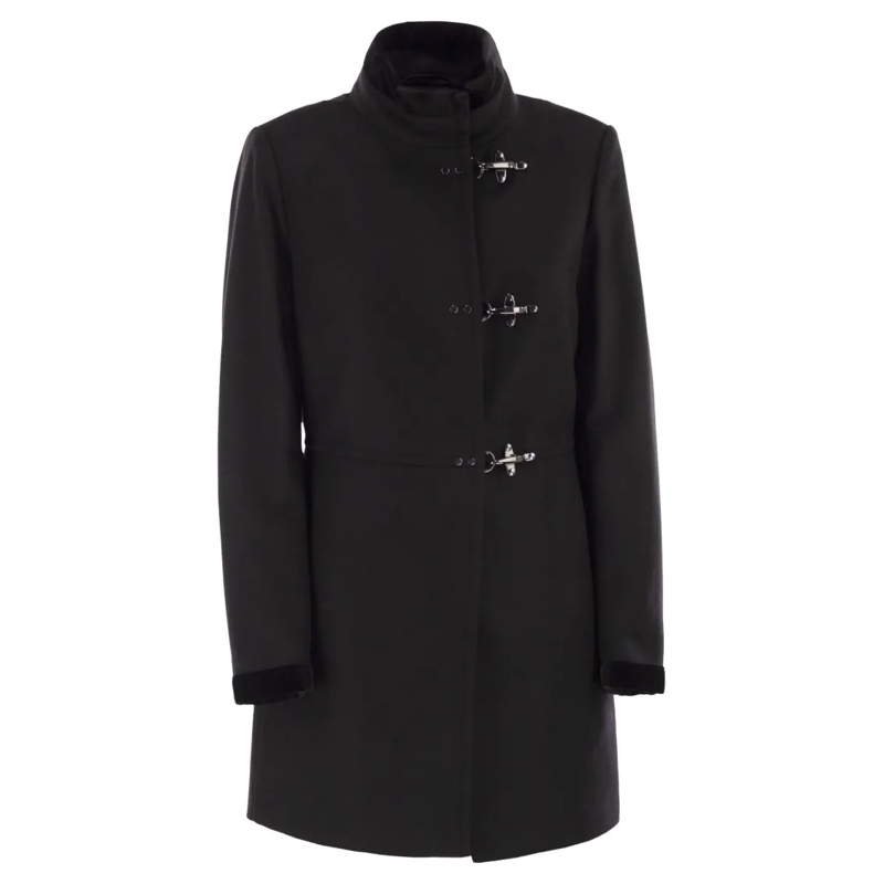 Fay Übergangsmantel Virginia Coat In Wool Cloth Black