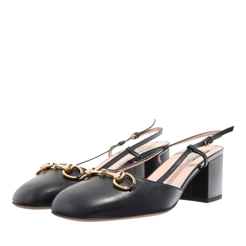 Gucci Pump Horsebit Slingback Pumps Black