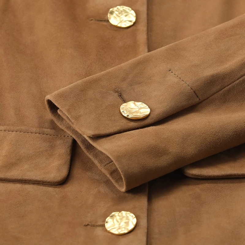 Arma Übergangsjacke Jacke Lorenne aus Veloursleder braun(Image 4)