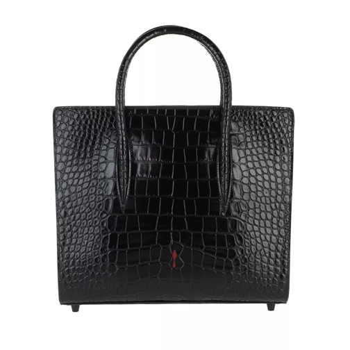 Christian Louboutin Paoloma Medium Crossbody Bag Leather Black Rymlig shoppingväska