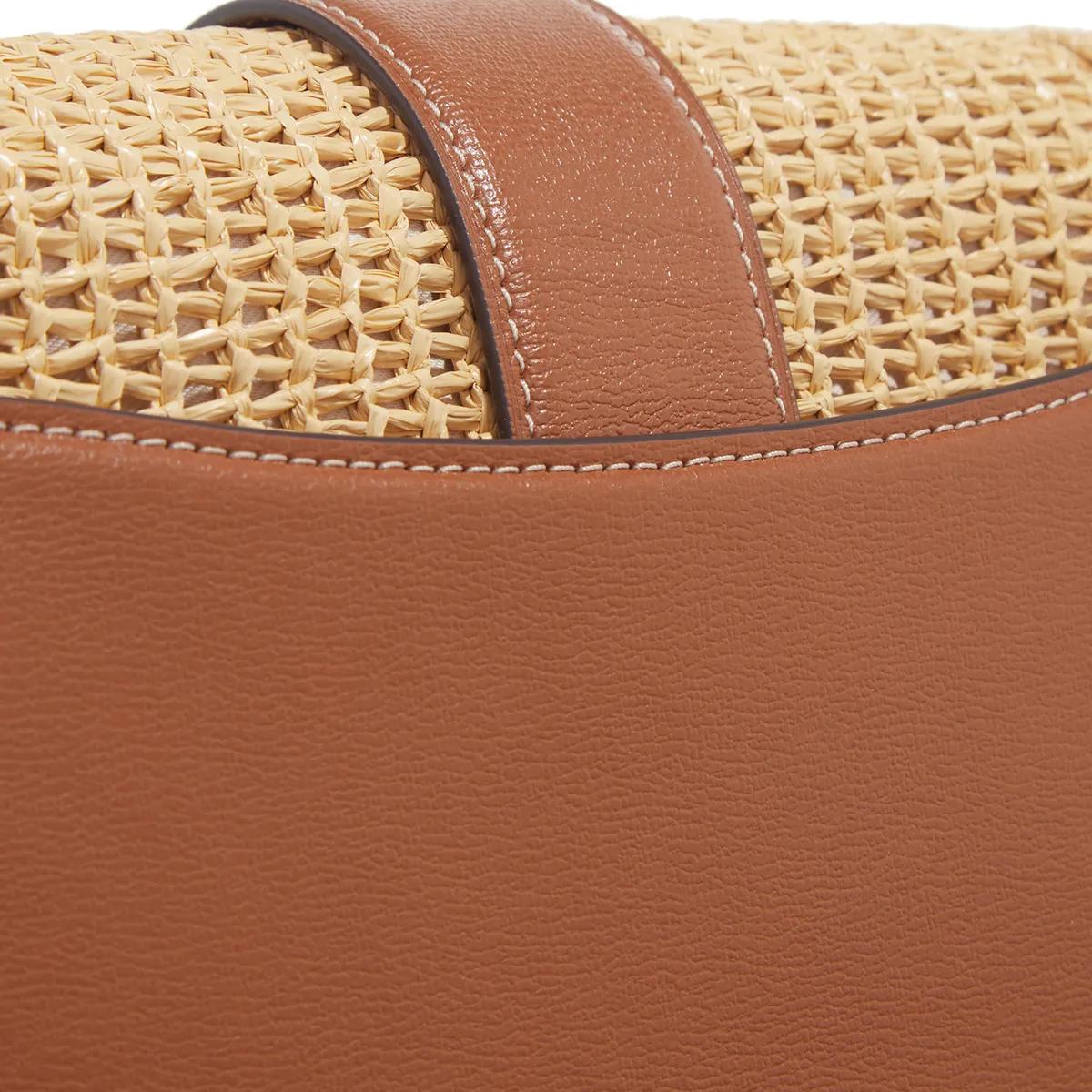 kate spade new york Crossbody bags Nouveau Straw Medium Saddle Bag in beige
