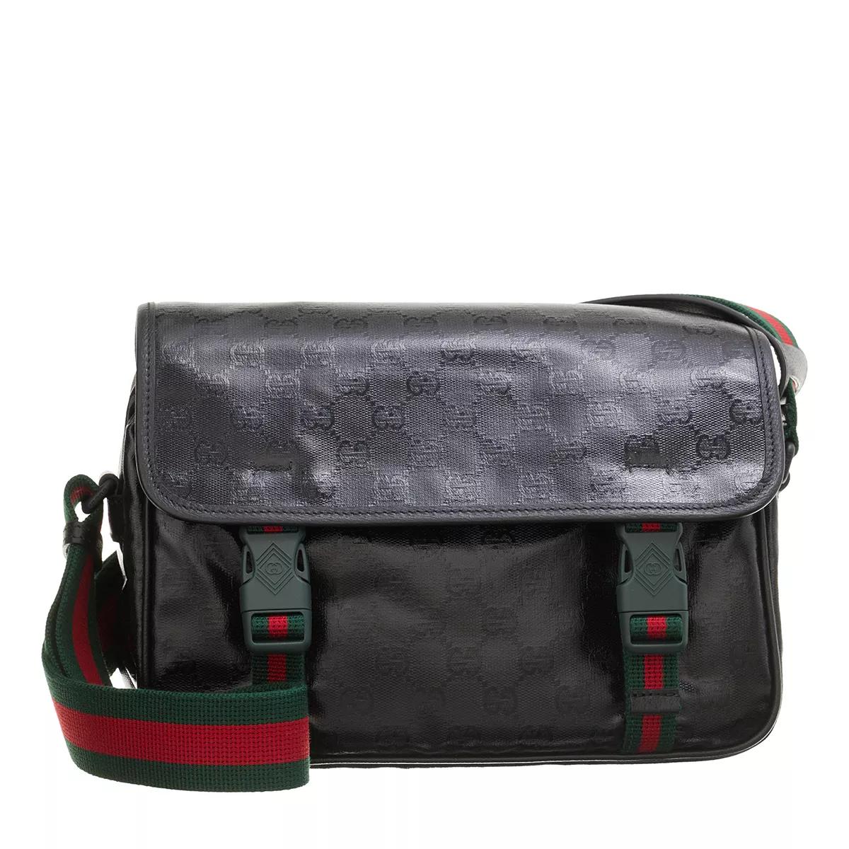 Gucci GG Crystal Messenger Bag Black Messenger Bag