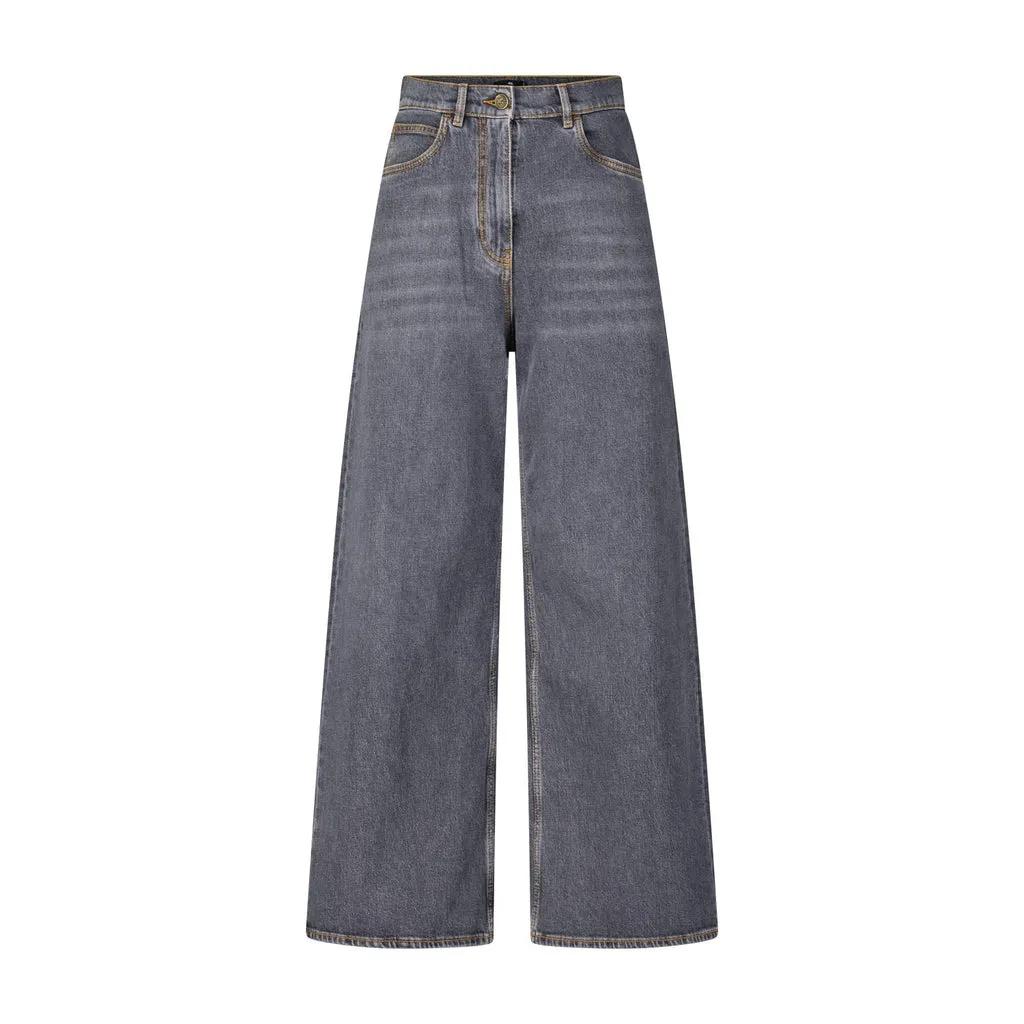 Etro - High Waist Wide Leg Jeans - Größe 27 - grau