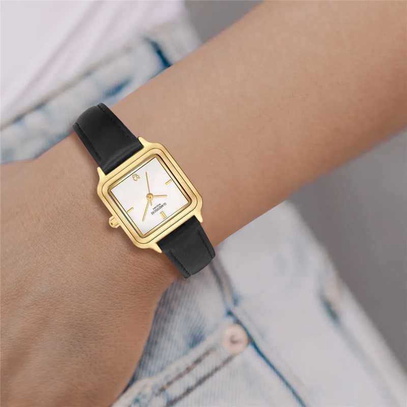 Glanzstücke München Automatikuhr Damen Armbanduhr Echtleder gold(Image 2)