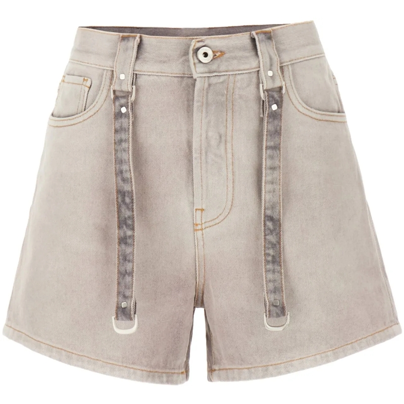 Off-White Shorts Off White Light grey denim shorts grau