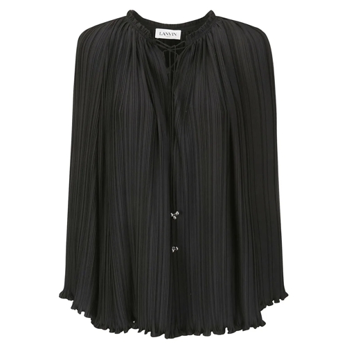 Lanvin Blusen Pleated Effect Blouse Black