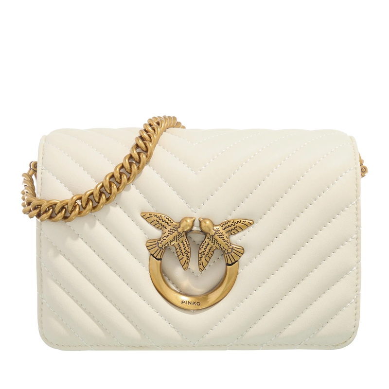 Pinko Crossbody Bag Love Click Mini Bianco Antique Gold
