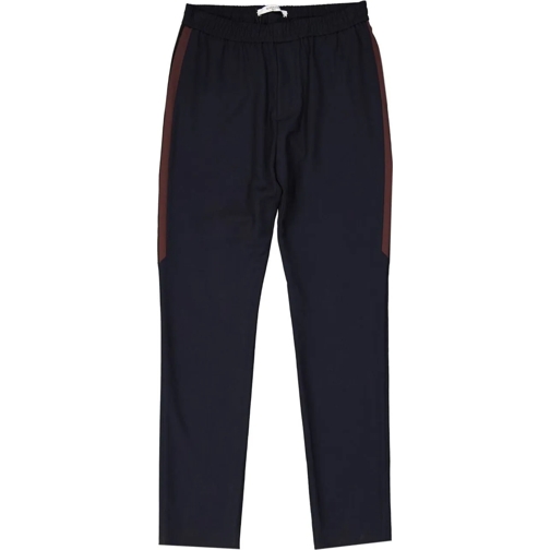 Givenchy Freizeithosen Givenchy Striped Side Panel Wool Trousers blau