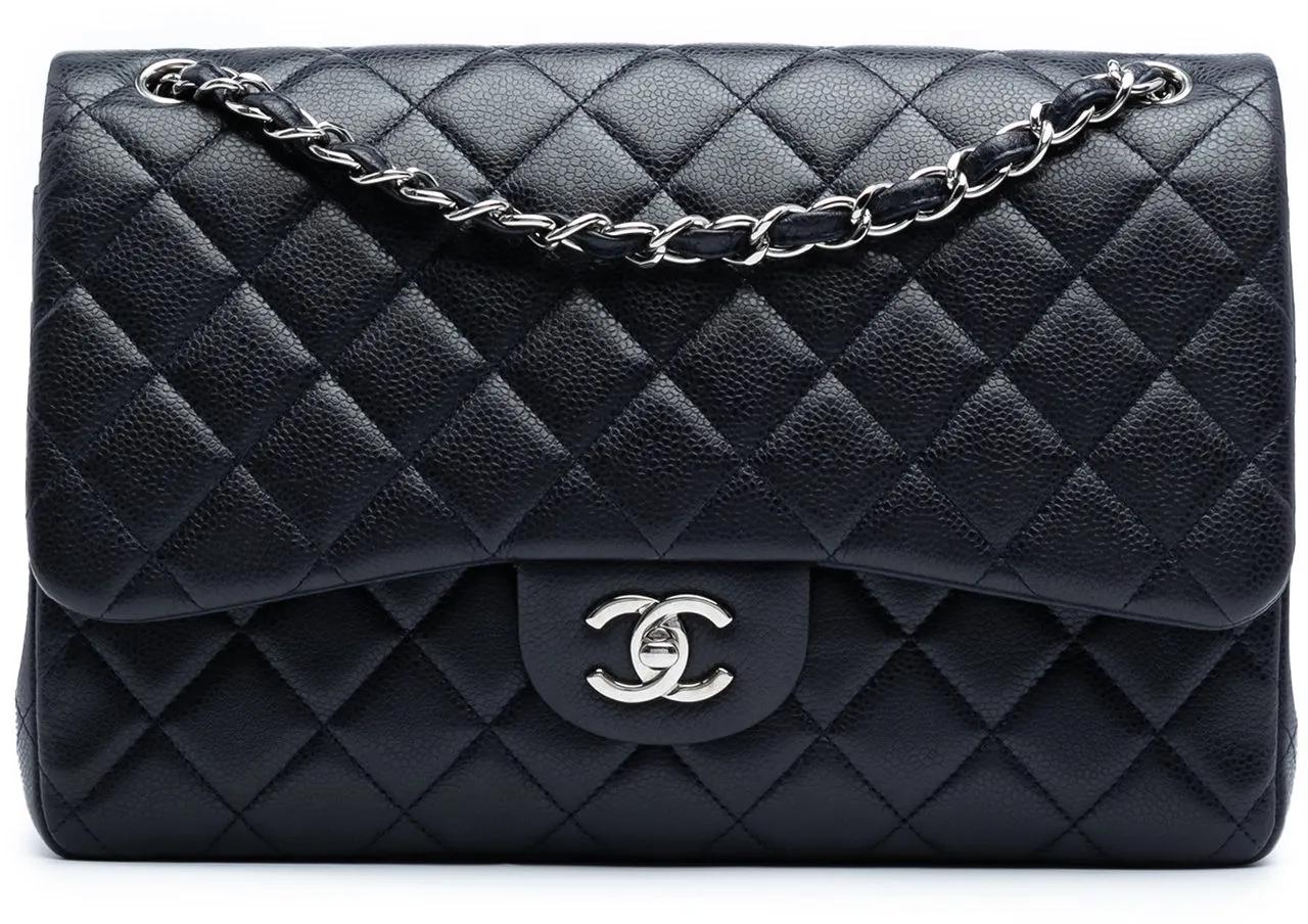 Chanel Hobo Bags - Jumbo Classic Caviar Double Flap - Gr. unisize - in Blau - für Damen