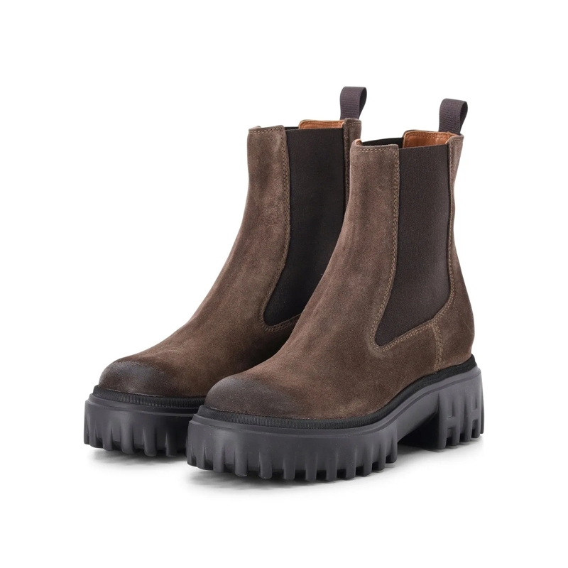 Hogan Stiefeletten Chelsea Boots Dunkelbraun