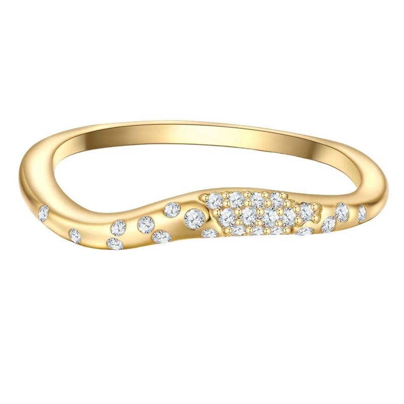 Glanzstücke München Ring Sterling Silber Ring Zirkonia gold