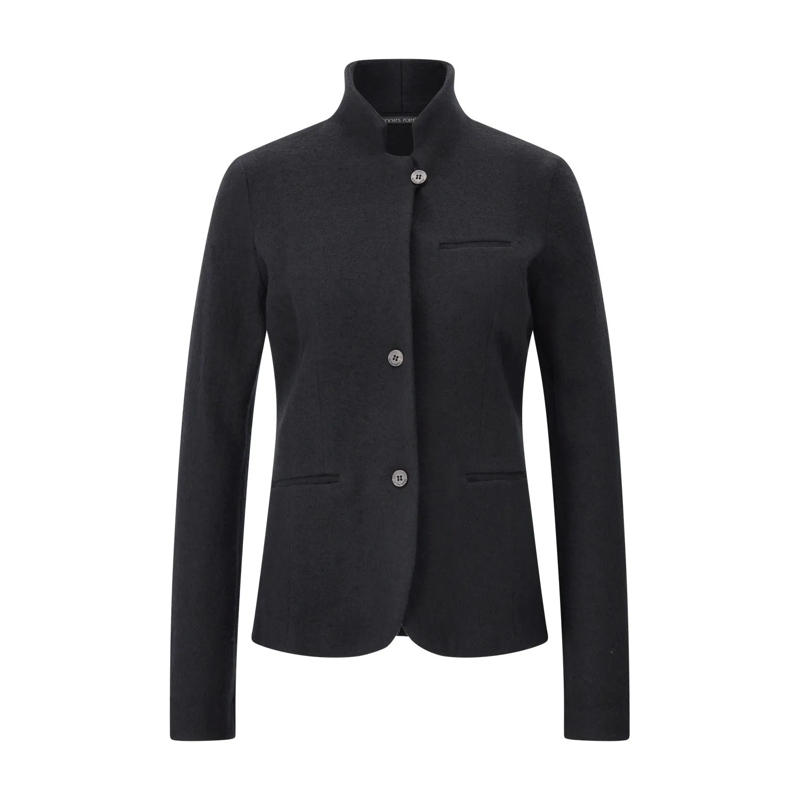 Hannes Roether Blazer Blazer aus Wolle Schwarz