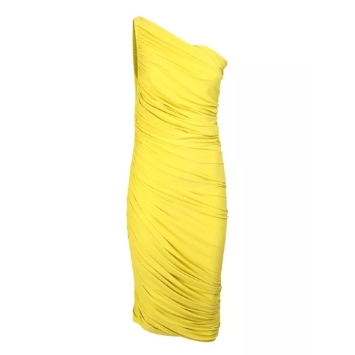 Norma Kamali Yellow One-Shoulder Dress Neutrals 