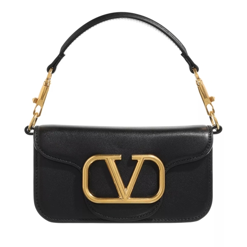 Valentino Garavani V Logo Small Shoulder Bag Leather Black Crossbodytas