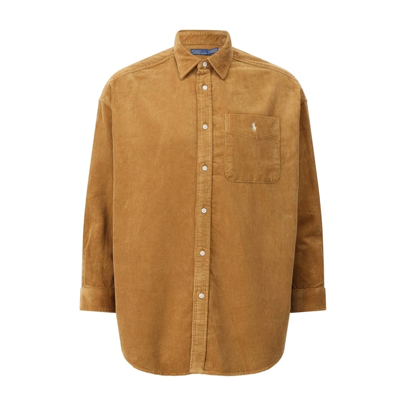 Polo Ralph Lauren Bluse Medium Corduroy Shirt Braun