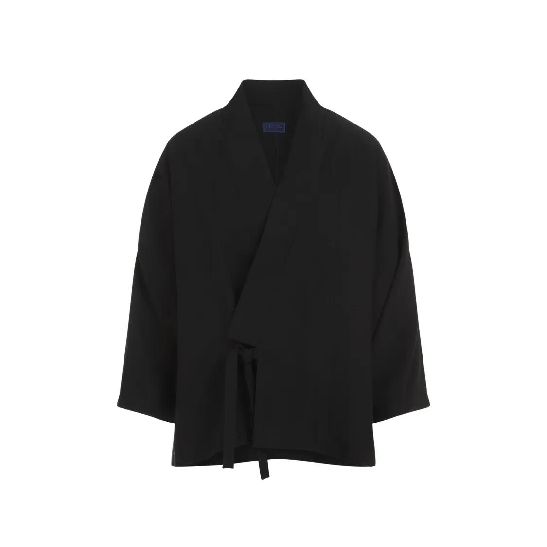 Kenzo - Black Solid Kimono - Größe XS - schwarz