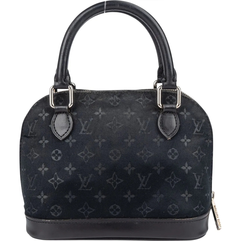 Louis Vuitton Tote Louis Vuitton Mini Lin Monogram Satin Nano Alma Ha schwarz