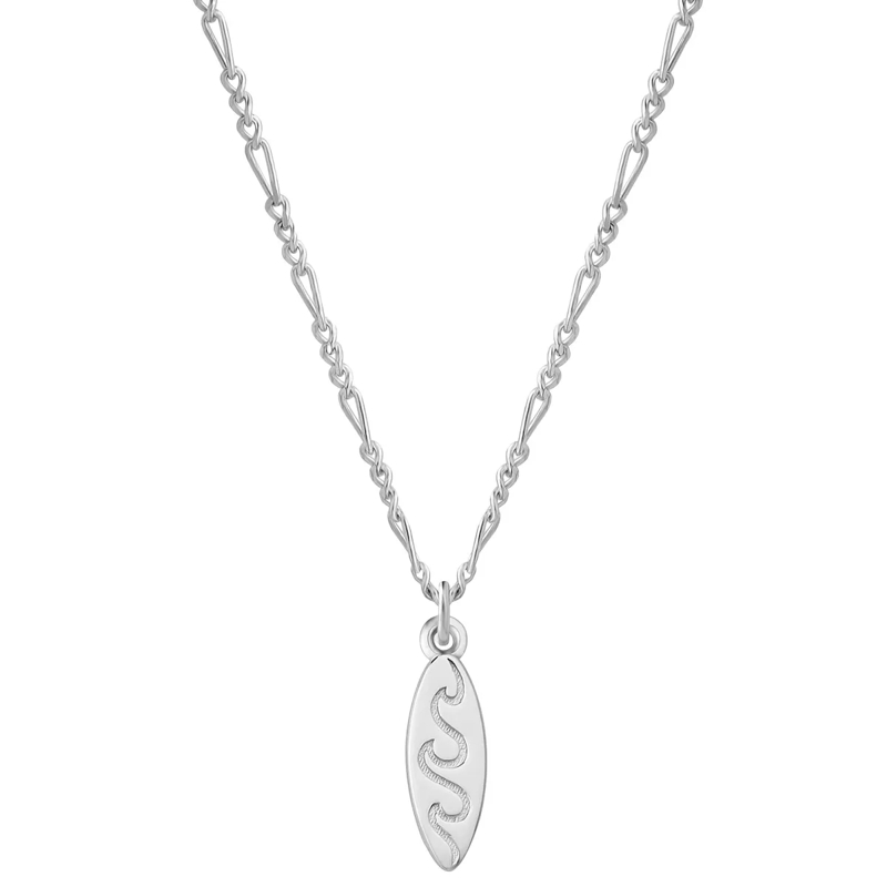 Glanzstücke München Mittellange Halskette Sterling Silber Halskette Surfboard silber