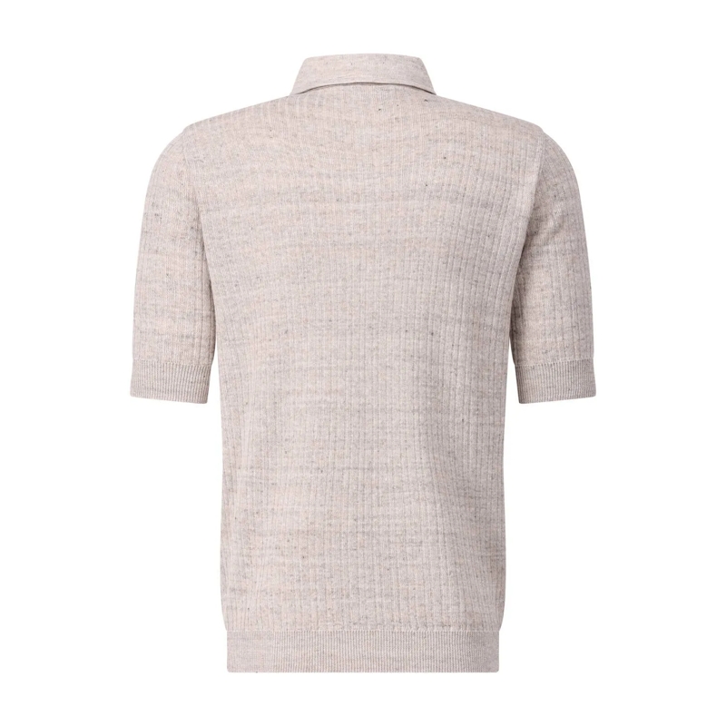 Lardini Polohemd Poloshirt aus Leinenmix grau(Image 4)