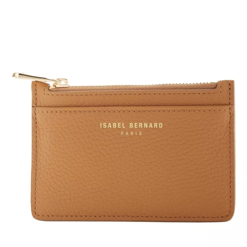 Isabel Bernard Kaartenhouder Honoré Aveline Camel Calfskin Leather Card Holder