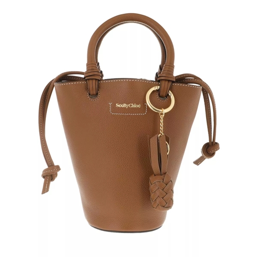 See By Chloé Cecilia Shoulder Bag Leather Caramello Rymlig shoppingväska