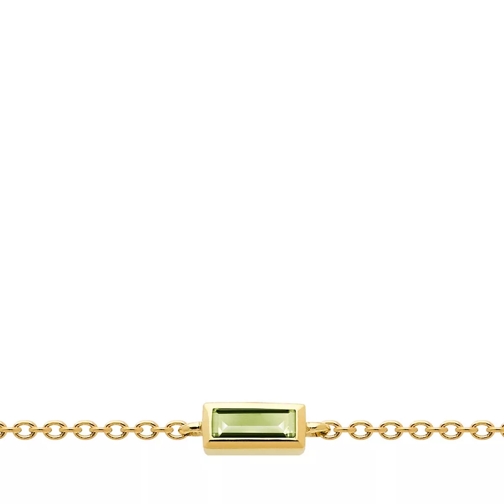 Indygo Seoul Bracelet with Peridot Yellow Gold Green Armband