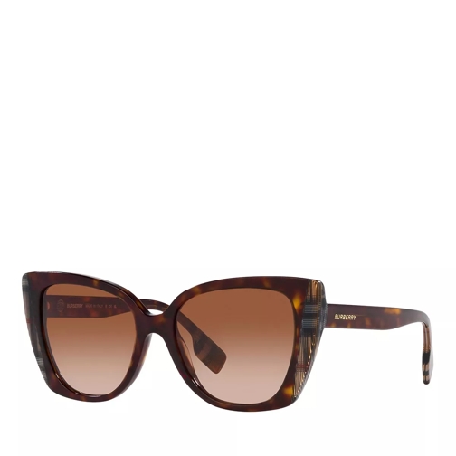 Burberry 0BE4393 DARK HAVANA/CHECK BROWN Sunglasses