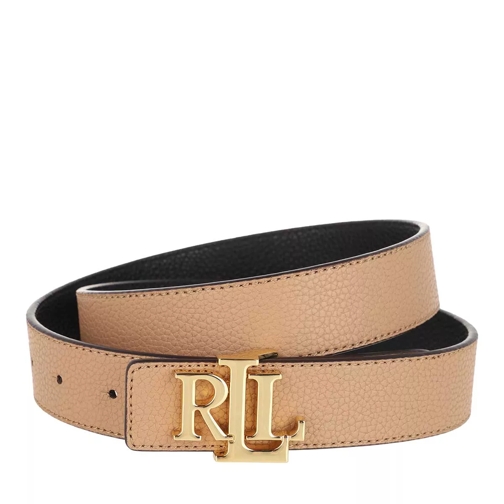 Lauren Ralph Lauren Reversible 30 Belt Medium Nude Black Vanilla Leather Belt