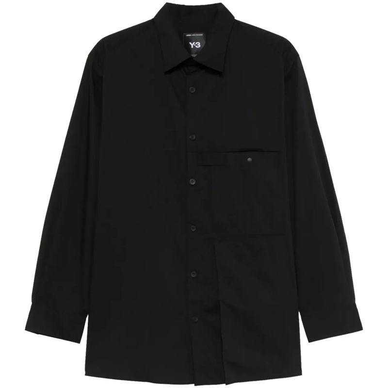 Y-3 T-Shirt Pleat Shirt Black schwarz