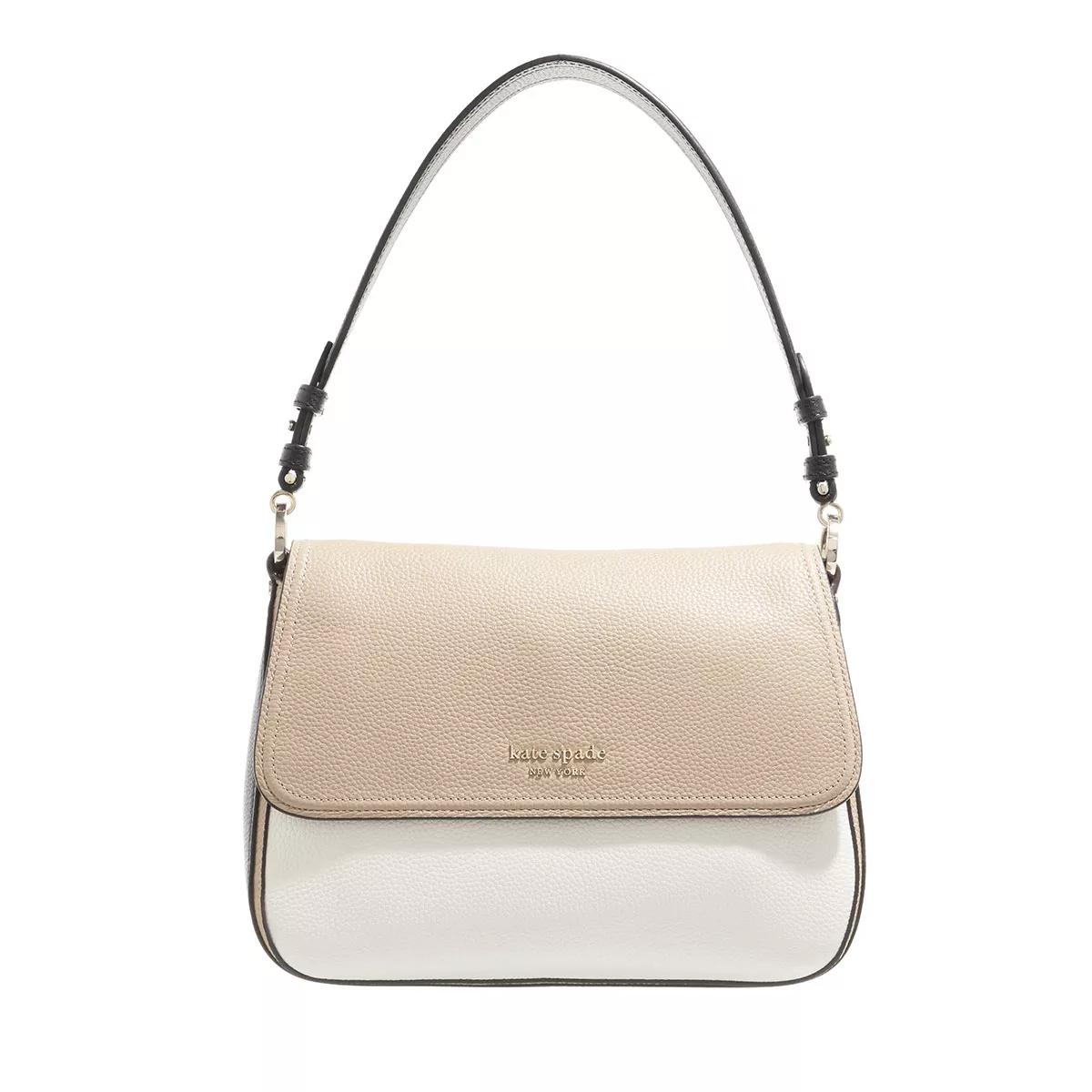 Kate Spade Hudson Woven Straw Medium Convertible Flap Shoulder Bag (Cream  Multi) Handbags - ShopStyle