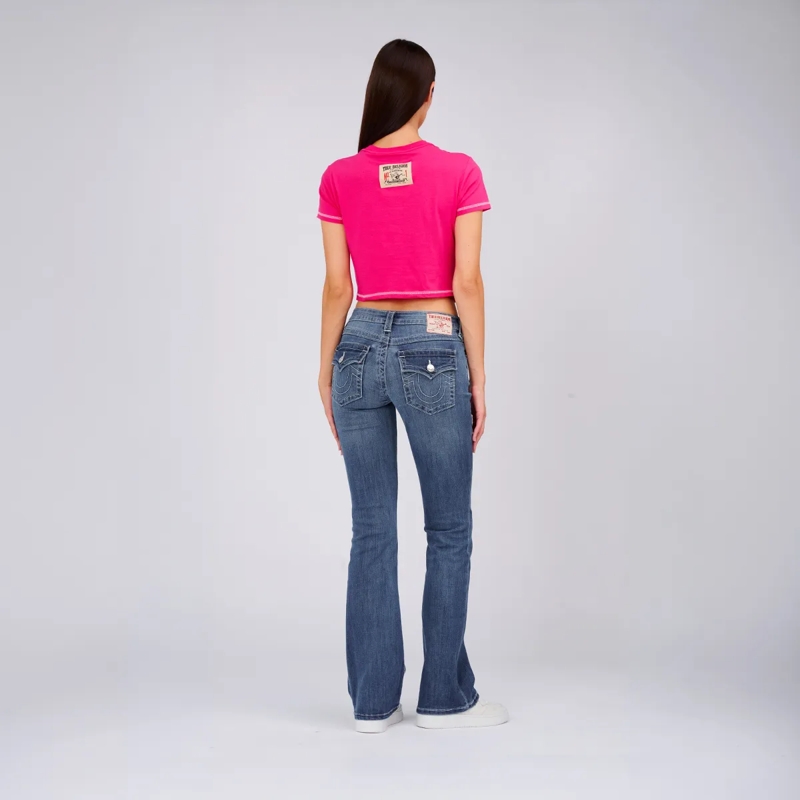 True Religion T-Shirt T-Shirt BUDDHA- Buddha-Print- Ziersteine auf Fr pink(Image 4)