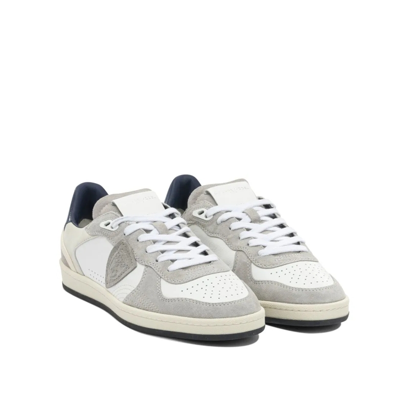Philippe Model Schnürschuhe Low-Top Leather Sneakers With Suede Accents Grey(Image 3)