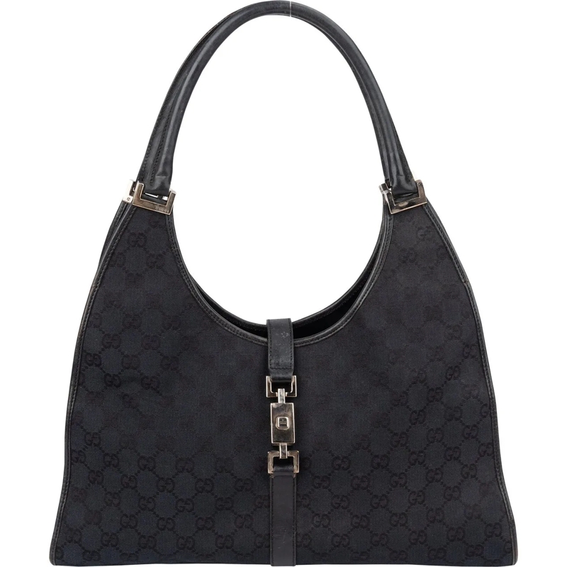 Gucci Schultertasche Gucci GG Monogram Jackie Handbag schwarz