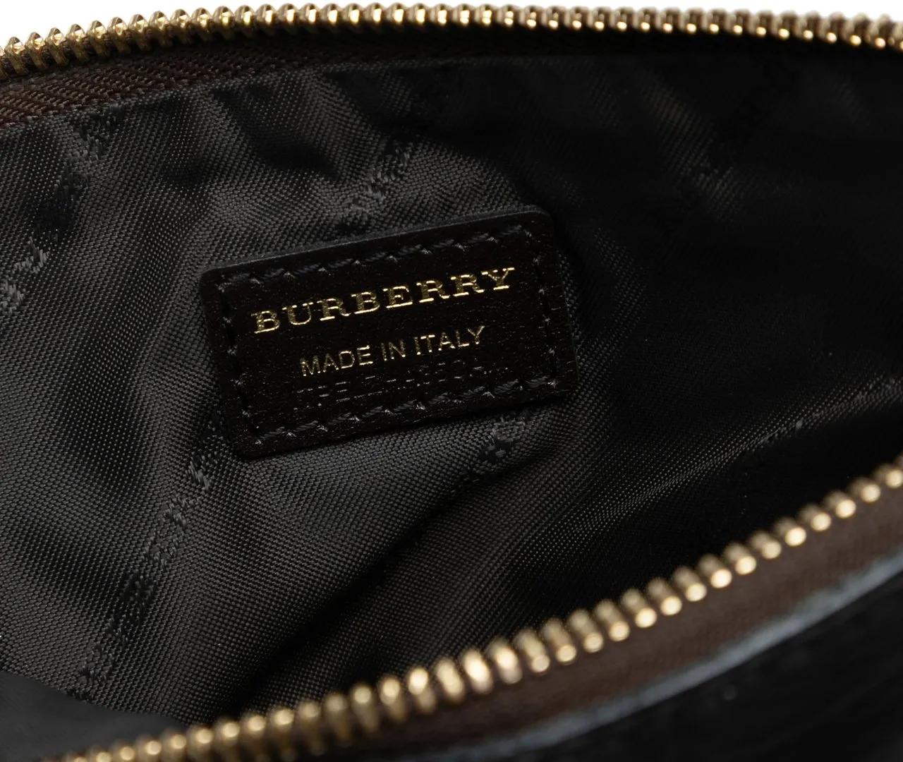 Thumbnail - Burberry Clutches - Haymarket Check Coated Canvas Adeline Fold over Cl - Gr. unisize - in Braun - für Damen