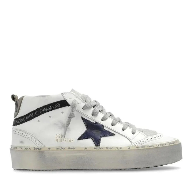 Golden Goose High-Top-Sneaker Mid Star High-Top Leather Sneakers White(Image 12)