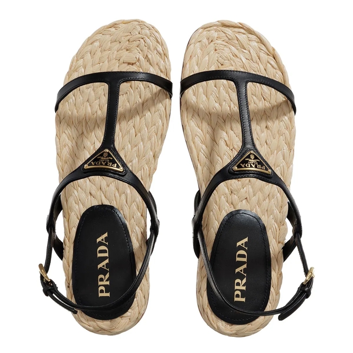 Prada Nappa Sandale Nero Sandal