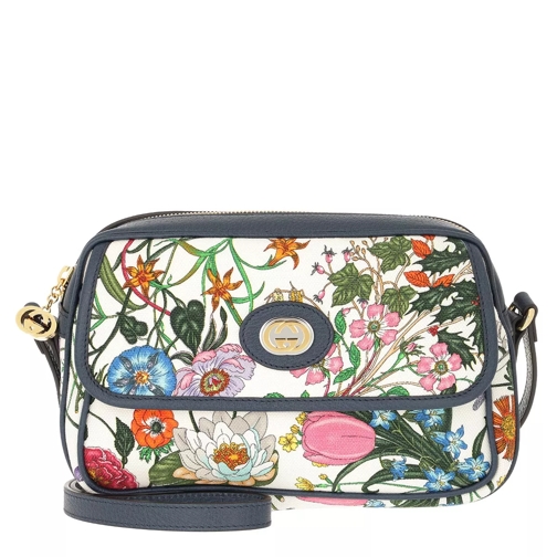 Gucci Flora Shoulder Bag Small Blue Camera Bag