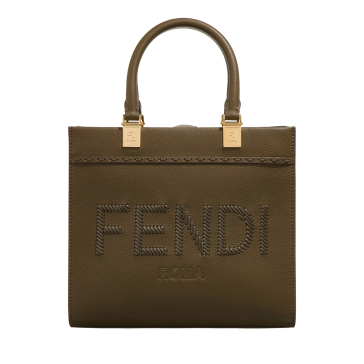 Fendi Sunshine Santa Bag Wood Tote