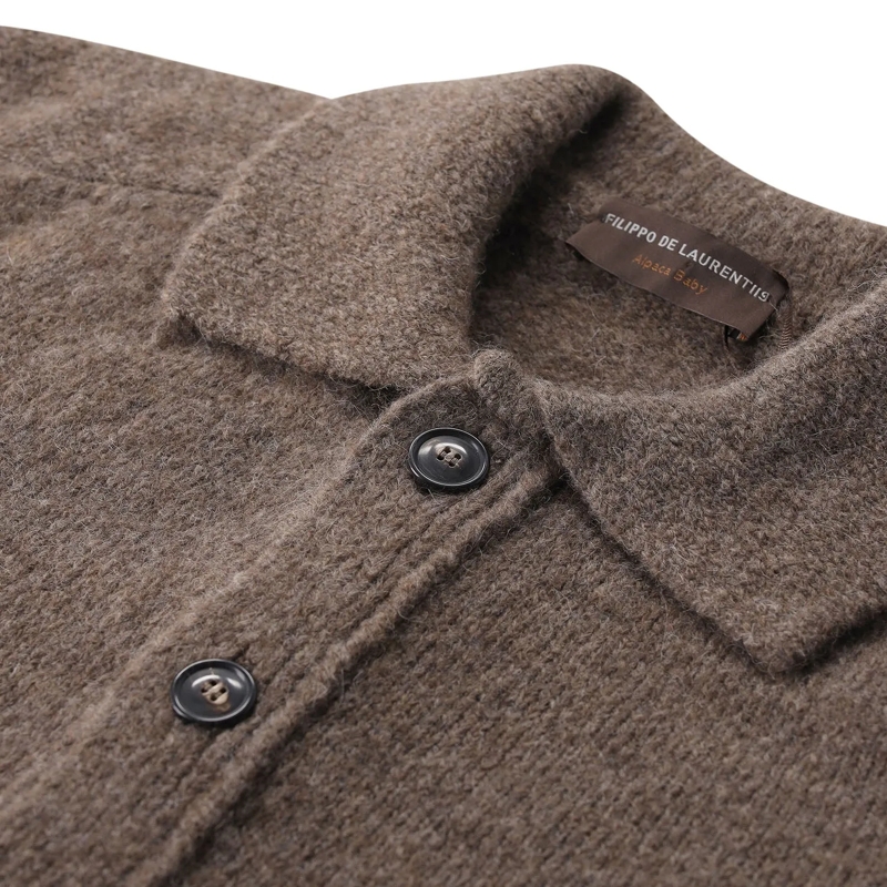 FILIPPO DE LAURENTIIS Cardigan Strickjacke aus Alpaka-Woll-Mix braun(Image 3)