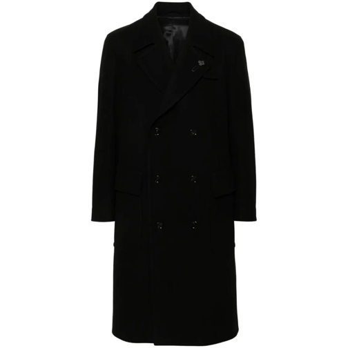 Lardini Trenchcoat Black Virgin Wool Coat Black